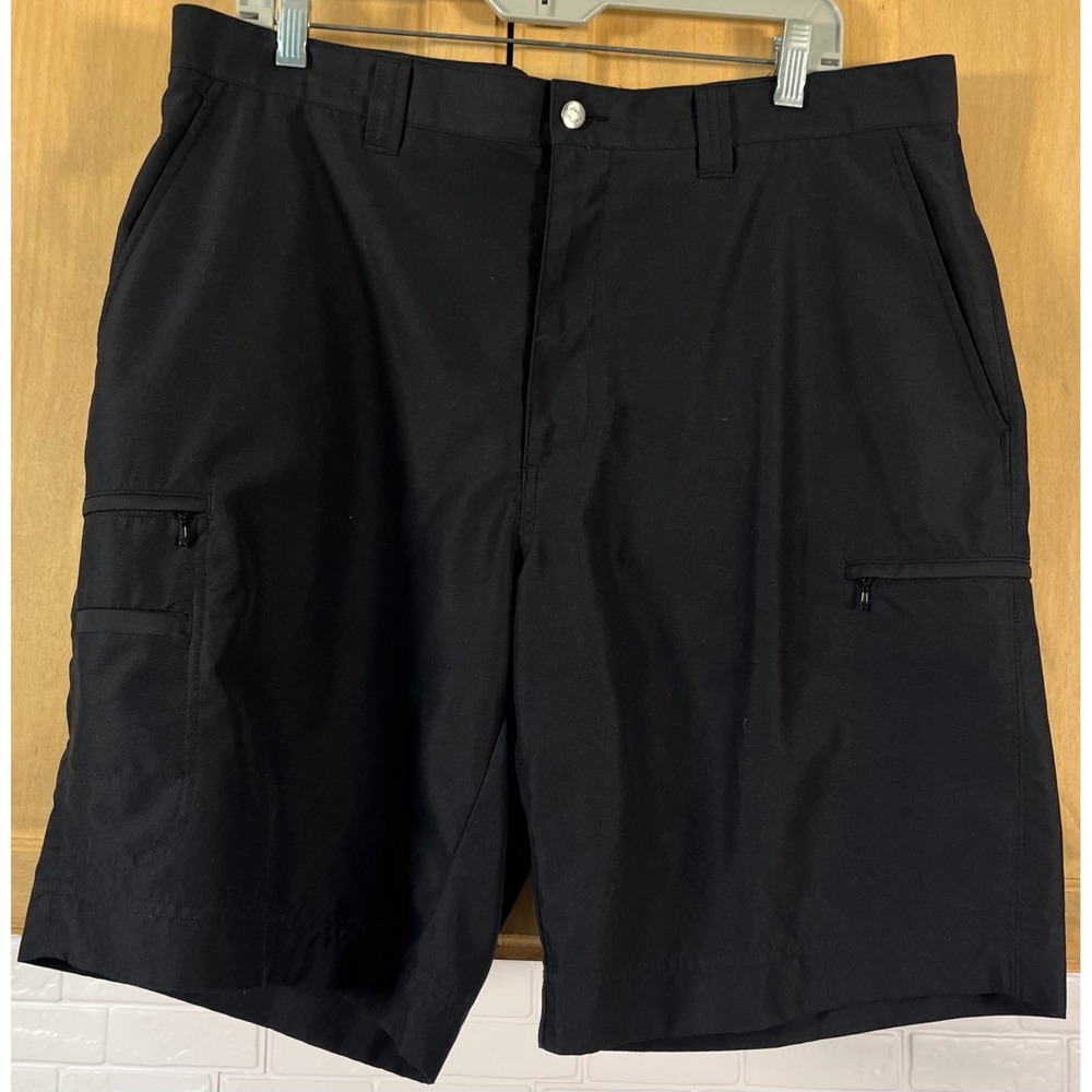 Callaway‎ Golf Shorts Mens 36 Black Zippered Cargo Pockets Performance